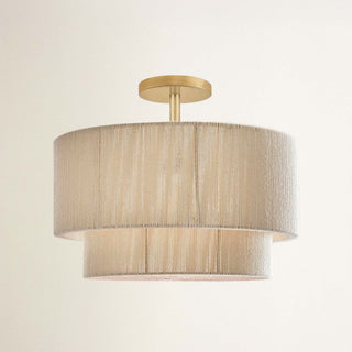 Luminous White Lace Flush Mount Light