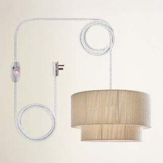 Luminous White Rattan Pendant Light