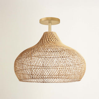 Kloe Black Rattan Pendant Light