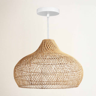 Kloe Black Rattan Pendant Light