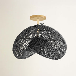 Sepherina Rattan Flush Mount Light