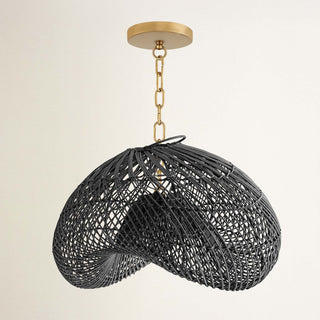 Sepherina Black Rattan Pendant Light