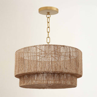 Luminous White Rattan Pendant Light
