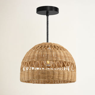Radiant Rattan Pendant Light