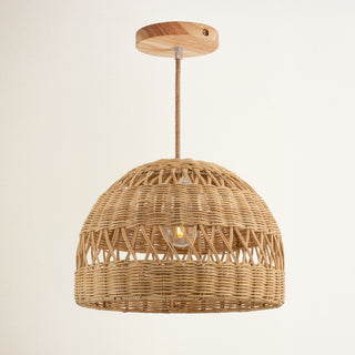 Radiant Rattan Pendant Light