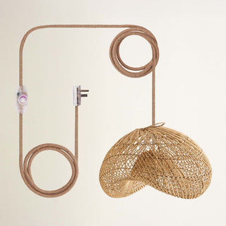 Sepherina Black Rattan Pendant Light