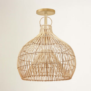 Serena Rattan Dome Light