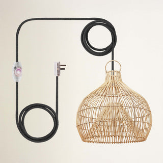Serena Rattan Dome Light