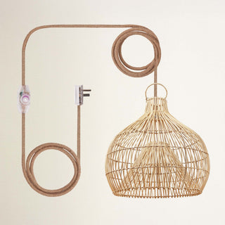 Serena Rattan Dome Light