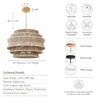 Veronica Rattan Pendant Light