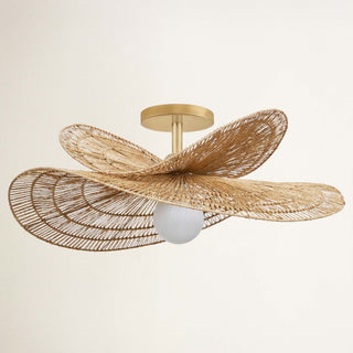 Whisper Leaf Rattan Pendant Light