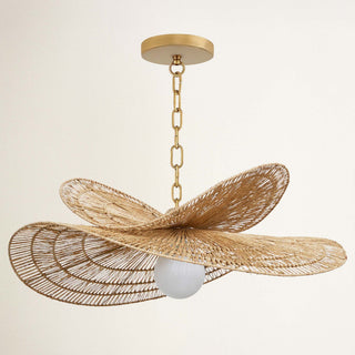 Whisper Leaf Rattan Pendant Light