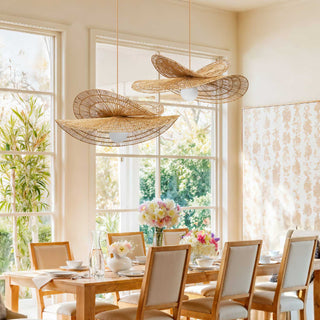 Whisper Leaf Rattan Pendant Light