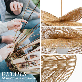 Outdoor Whisper Leaf Rattan Pendant Light