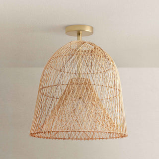 Santa Barbara Rattan Flush Mount Light