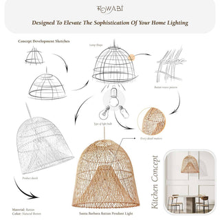 Santa Barbara Rattan Pendant Light