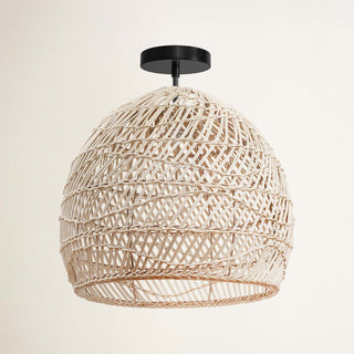 Santana Black Flush Mount Light
