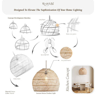 Santana Rattan Pendant Light