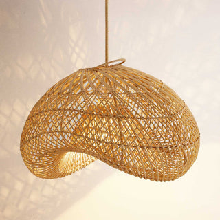 Outdoor Sepherina Black Rattan Pendant Light