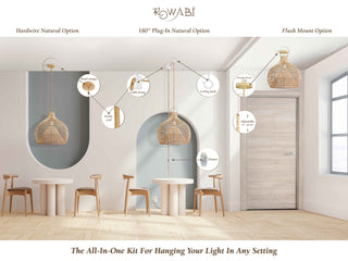Serena Rattan Dome Light