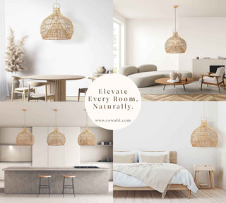 Serena Rattan Dome Light