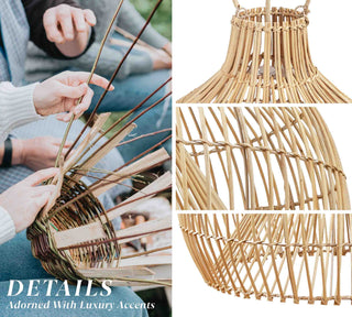 Serena Rattan Dome Light