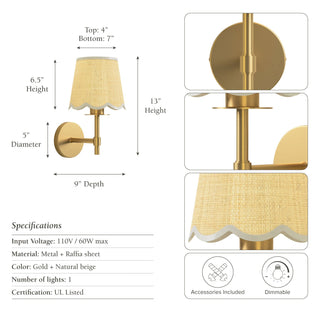Solenne Clamp Curve Arm Sconce