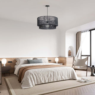 Twilight Lace Rattan Pendant Light