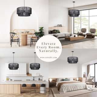 Twilight Lace Rattan Pendant Light