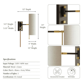 Vera Swing-Arm Sconce