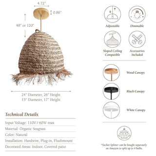Whispering Seagrass Pendant Light